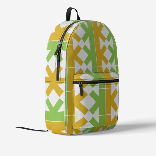 K-K Retro Colorful Print Trendy Backpack