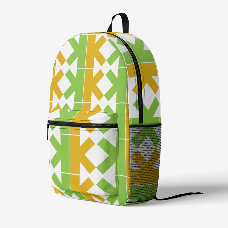 K-K Retro Colorful Print Trendy Backpack