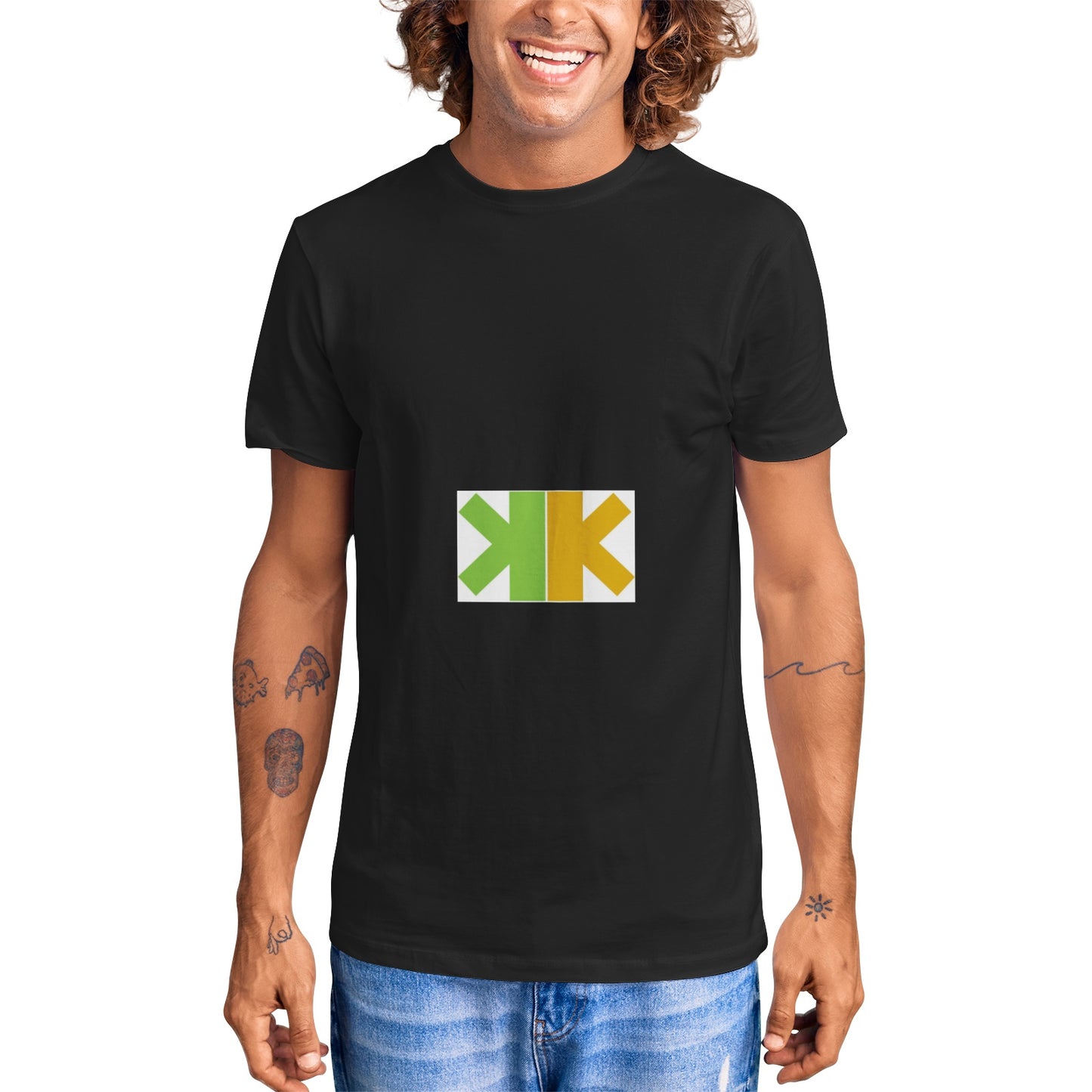 K-K-K Short Sleeve Crew Neck Cotton Jersey T-Shirt