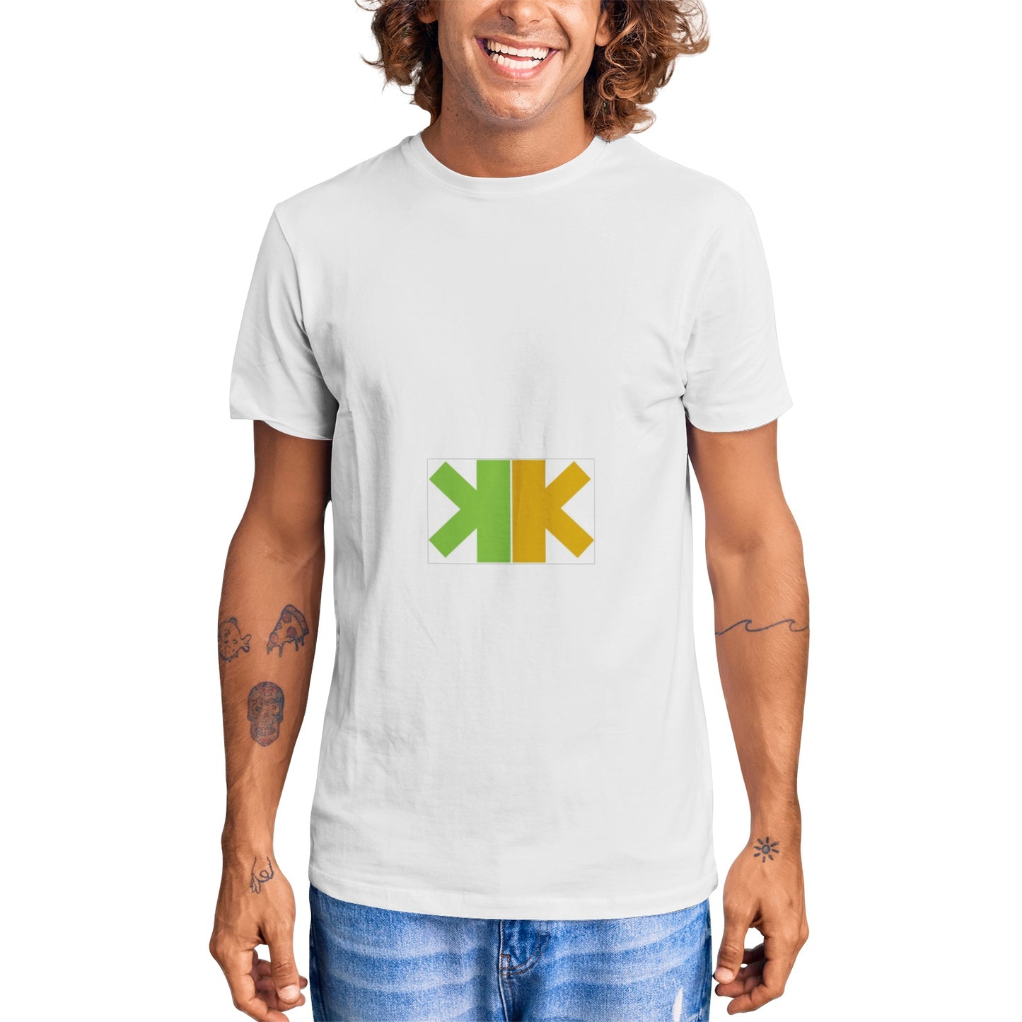 K-K-K Short Sleeve Crew Neck Cotton Jersey T-Shirt