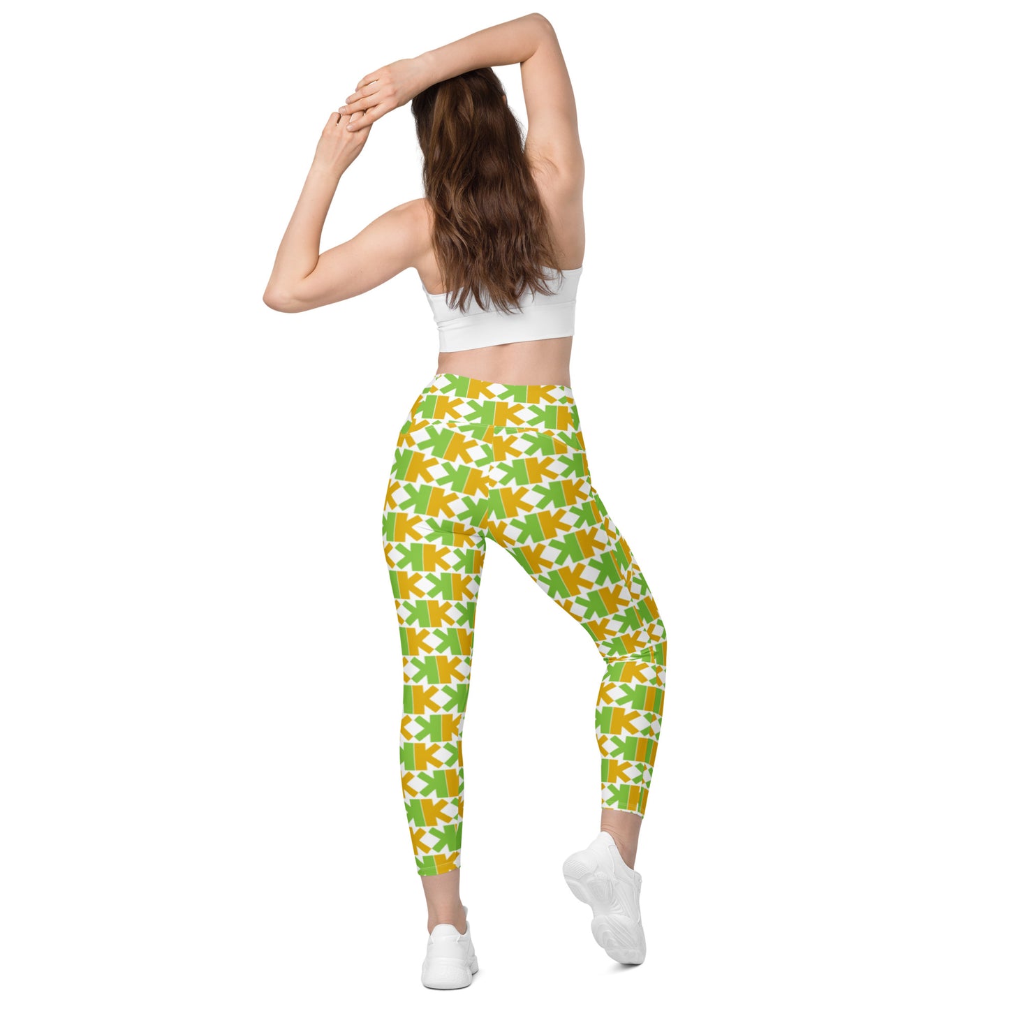 K-K Crossover Leggings With Pockets