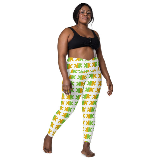 K-K Crossover Leggings With Pockets