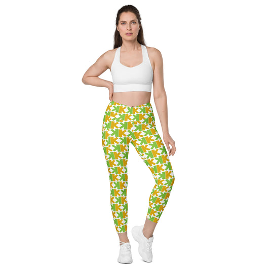 K-K Crossover Leggings With Pockets