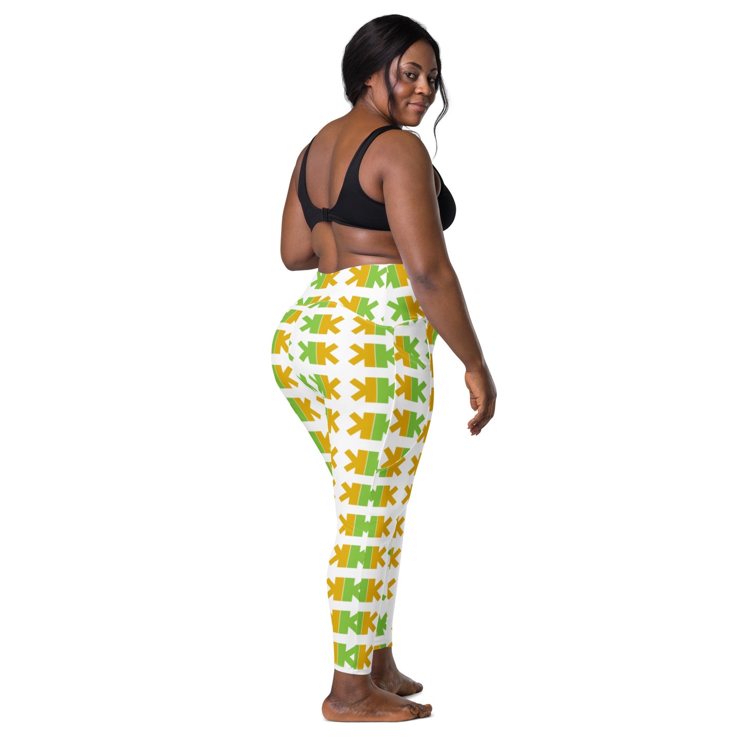 K-K Crossover Leggings With Pockets