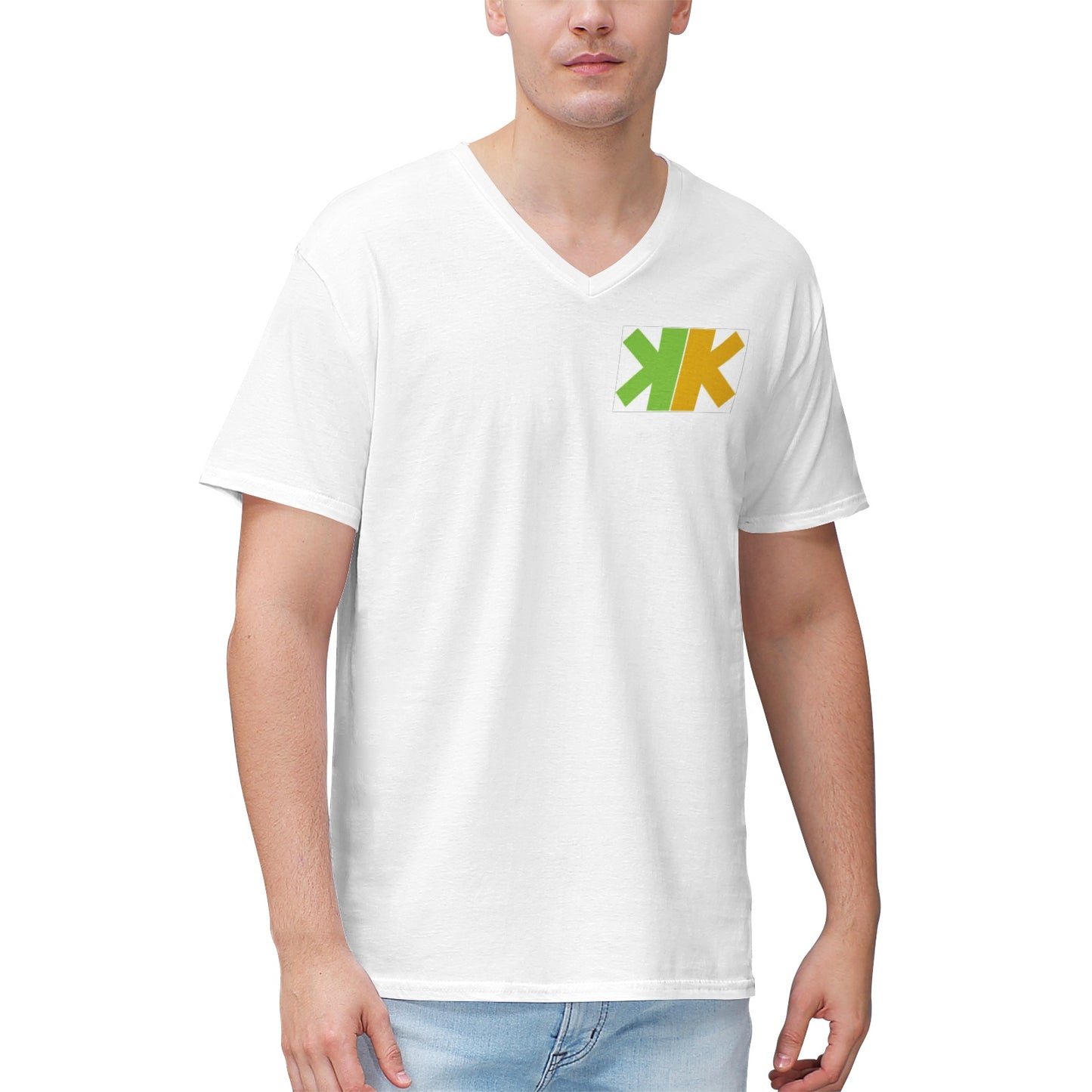 King 100% Cotton V‑Neck T‑shirt